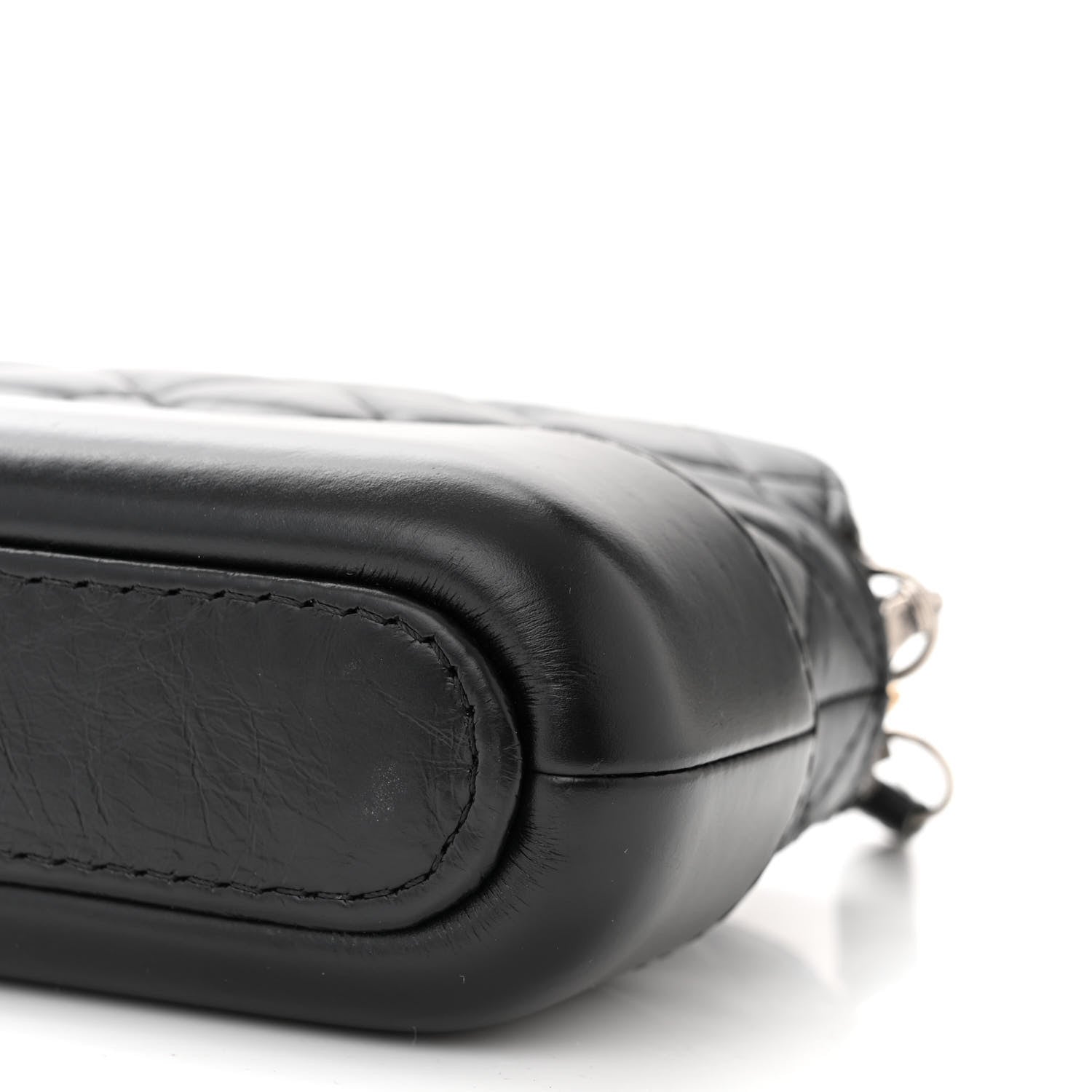 Chanel Aged Calfskin Quilted Small Gabrielle Clutch With Chain Black 12 of 12