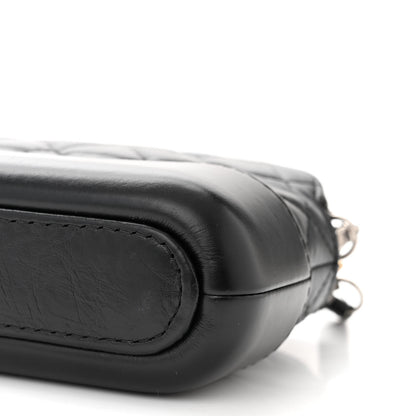 Chanel Aged Calfskin Quilted Small Gabrielle Clutch With Chain Black 12 of 12