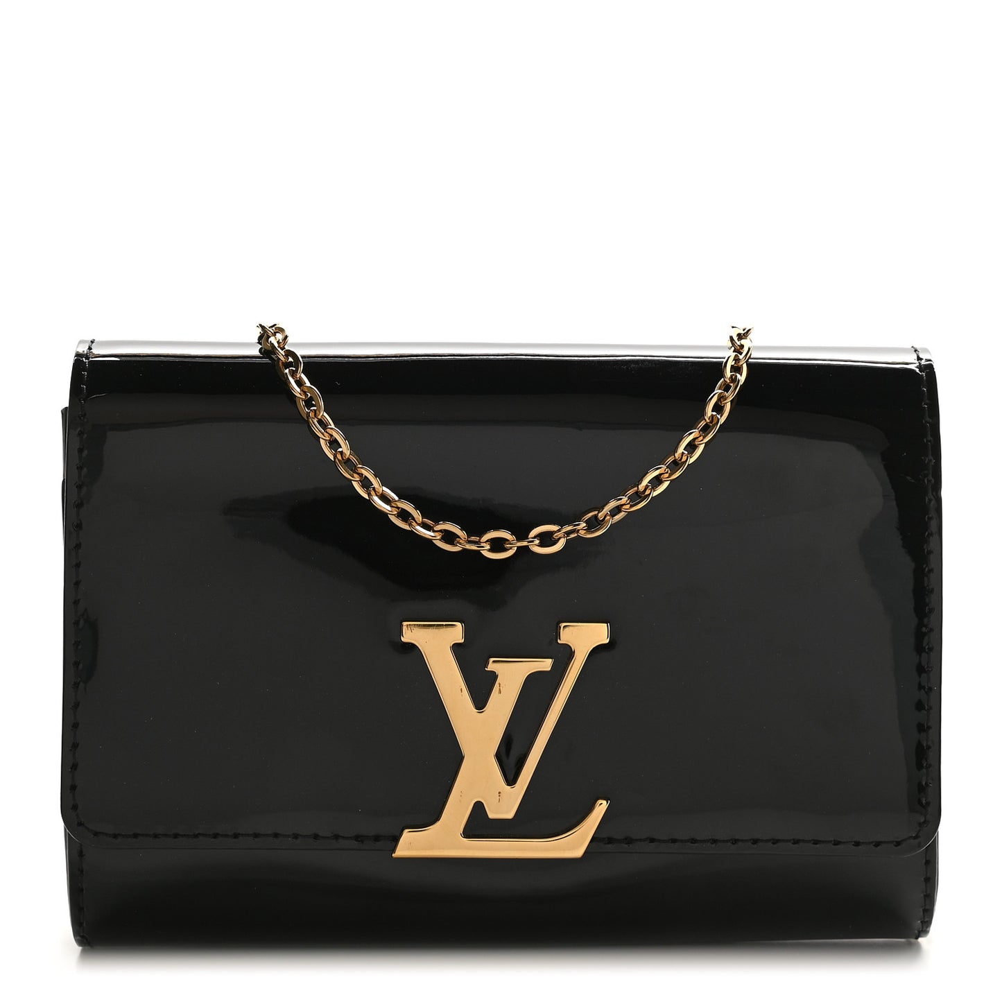 Patent Louise PM Chain Clutch Black