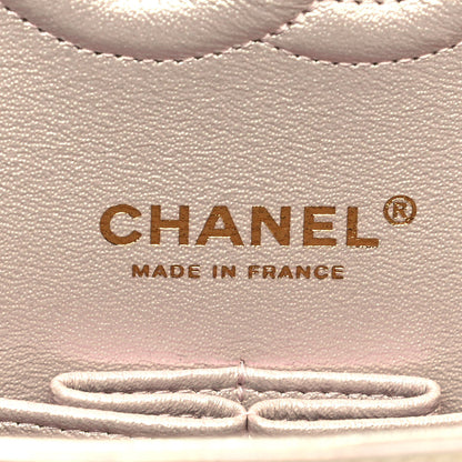 Chanel Iridescent Lambskin Quilted Medium Double Flap Ivory 6 of 11