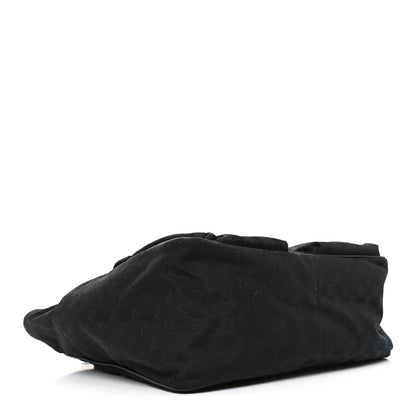 Gucci GG Monogram Medium Web Handle Double Pocket Tote Black 4 of 10