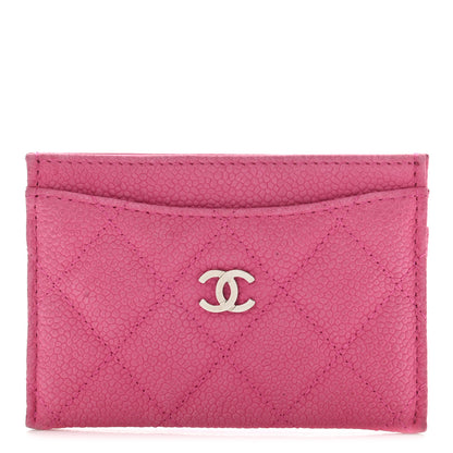 Chanel Iridescent Caviar Quilted Card Holder Pink 1 of 12
