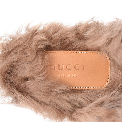 Gucci Calfskin Fur Womens Princetown Slippers 38.5 Black 7 of 9