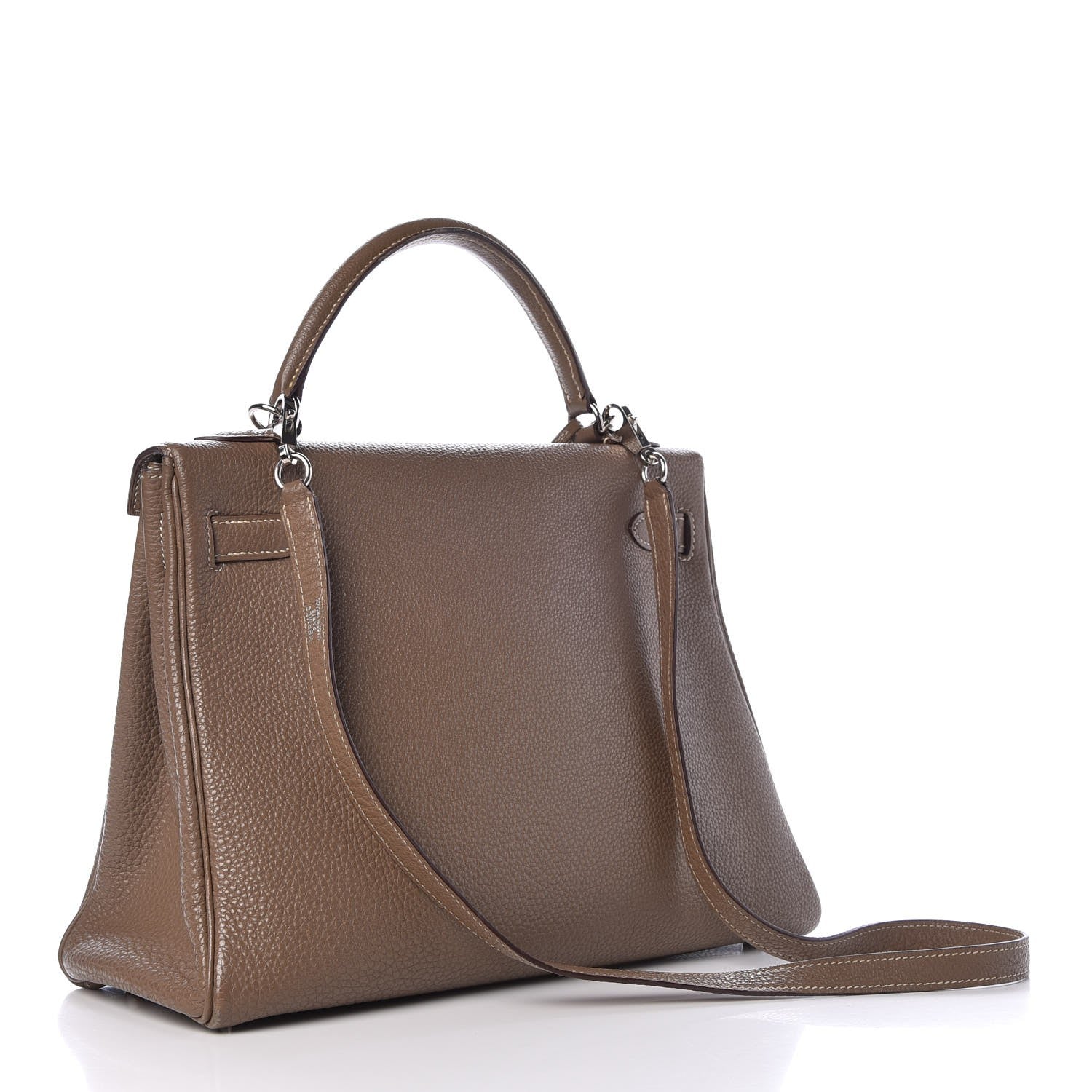 Hermes Taurillon Clemence Kelly Retourne 32 Etoupe 3 of 8