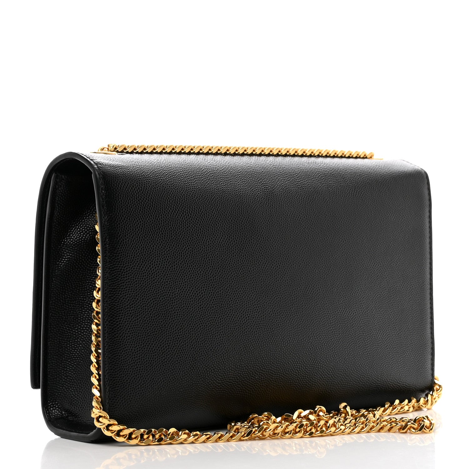 Saint Laurent Grain De Poudre Medium Classic Monogram Kate Satchel Black 3 of 10