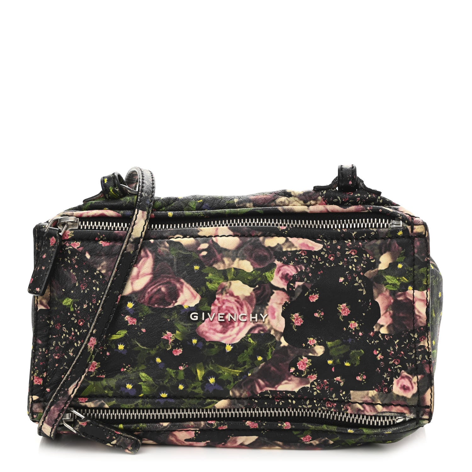Givenchy Lambskin Roses Camouflage Print Mini Pandora Black 1 of 11