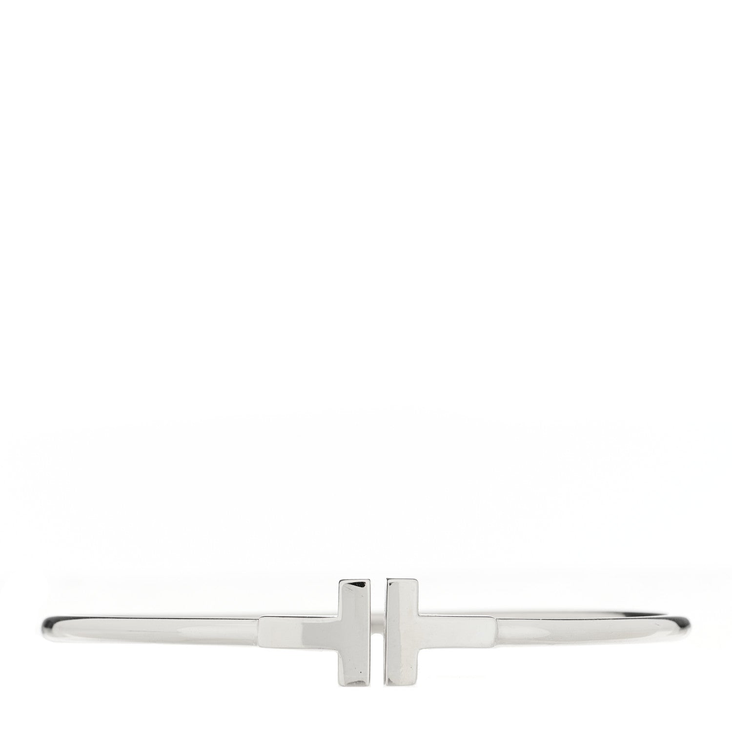 Tiffany 18K White Gold T Wire Bracelet 1 of 3