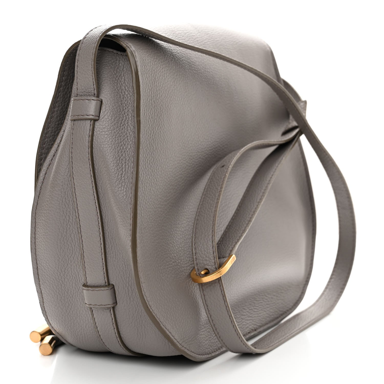 Chloe Calfskin Medium Marcie Round Crossbody Bag Cashmere Grey 3 of 11