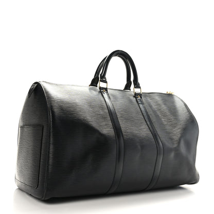 Louis Vuitton Epi Keepall 55 Black 2 of 10