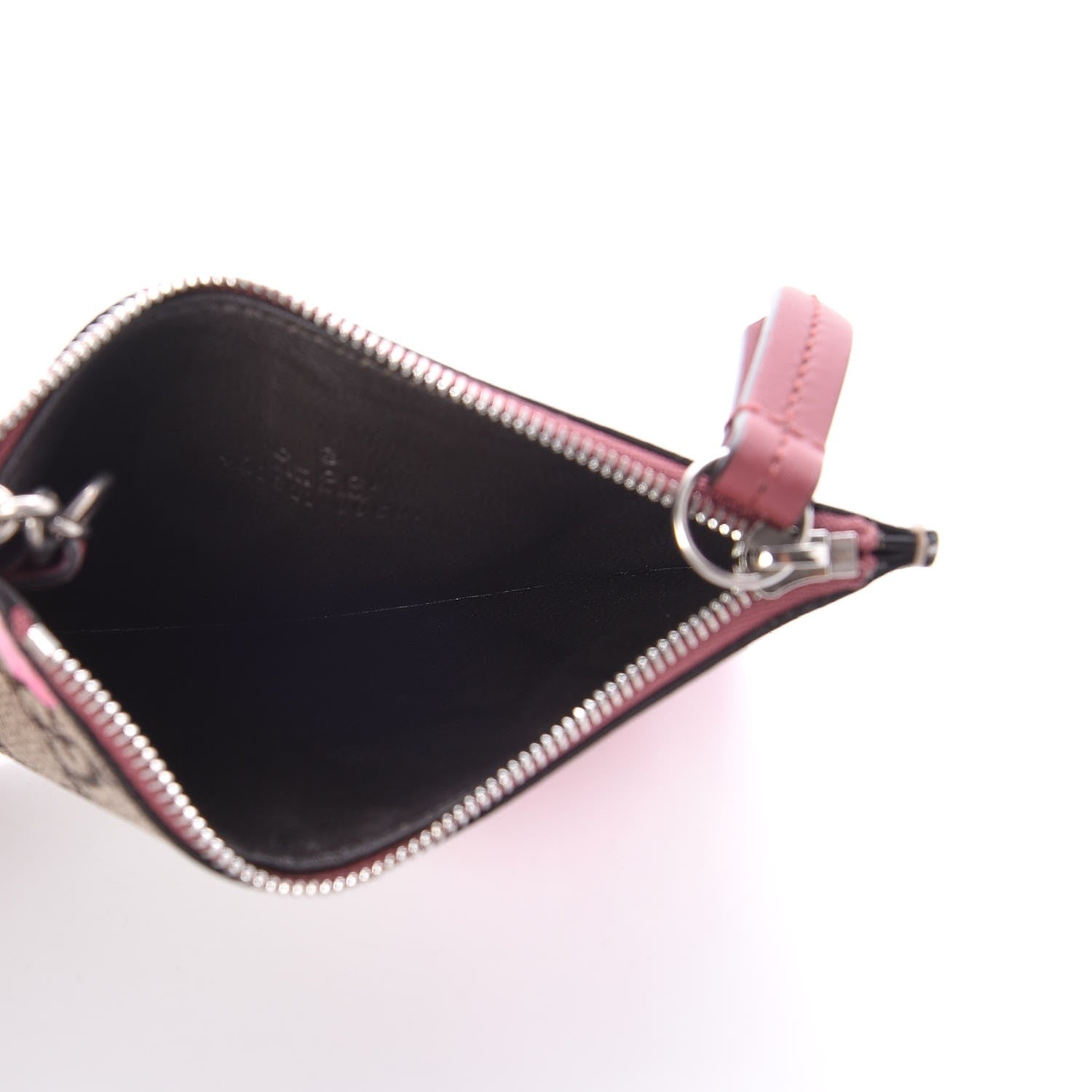 Gucci GG Supreme Monogram Blooms Key Ring Coin Case Beige Multicolor Dry Rose 5 of 6