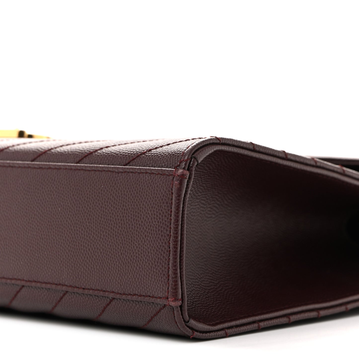 Grain De Poudre Matelasse Chevron Large Monogram Satchel Rouge Legion