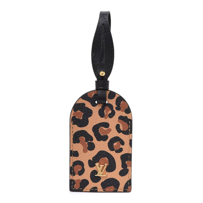 Louis Vuitton Calfskin Leopard Bag Charm Black 1 of 5