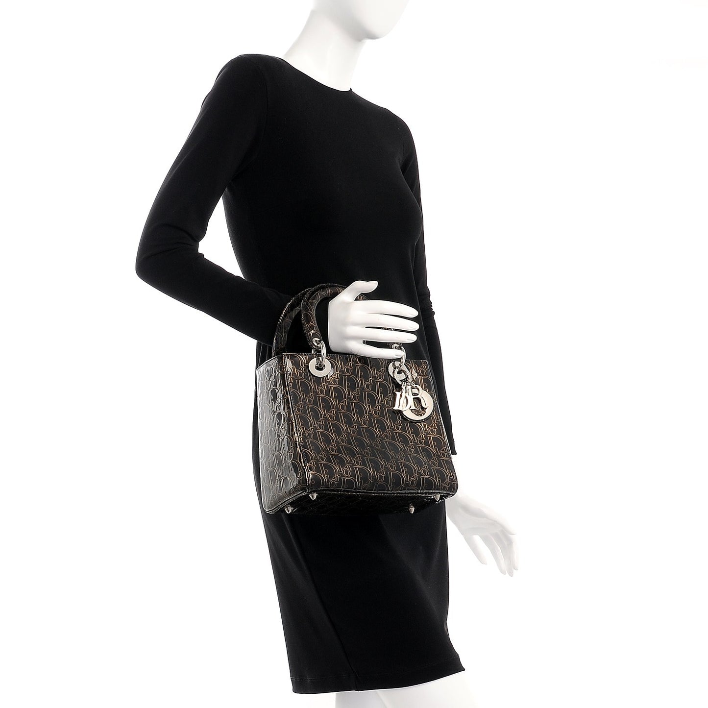 Patent Ultimate Medium Lady Dior Brown