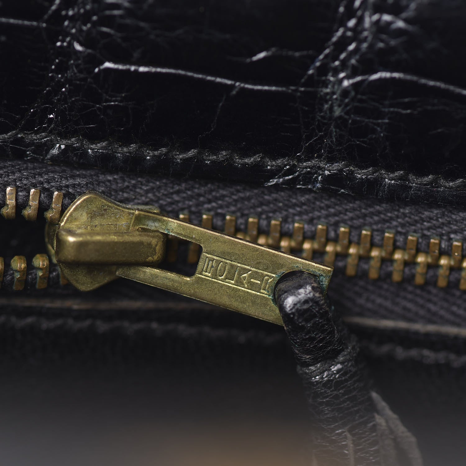 Hermes Shiny Niloticus Crocodile Kelly 28 Black 8 of 34