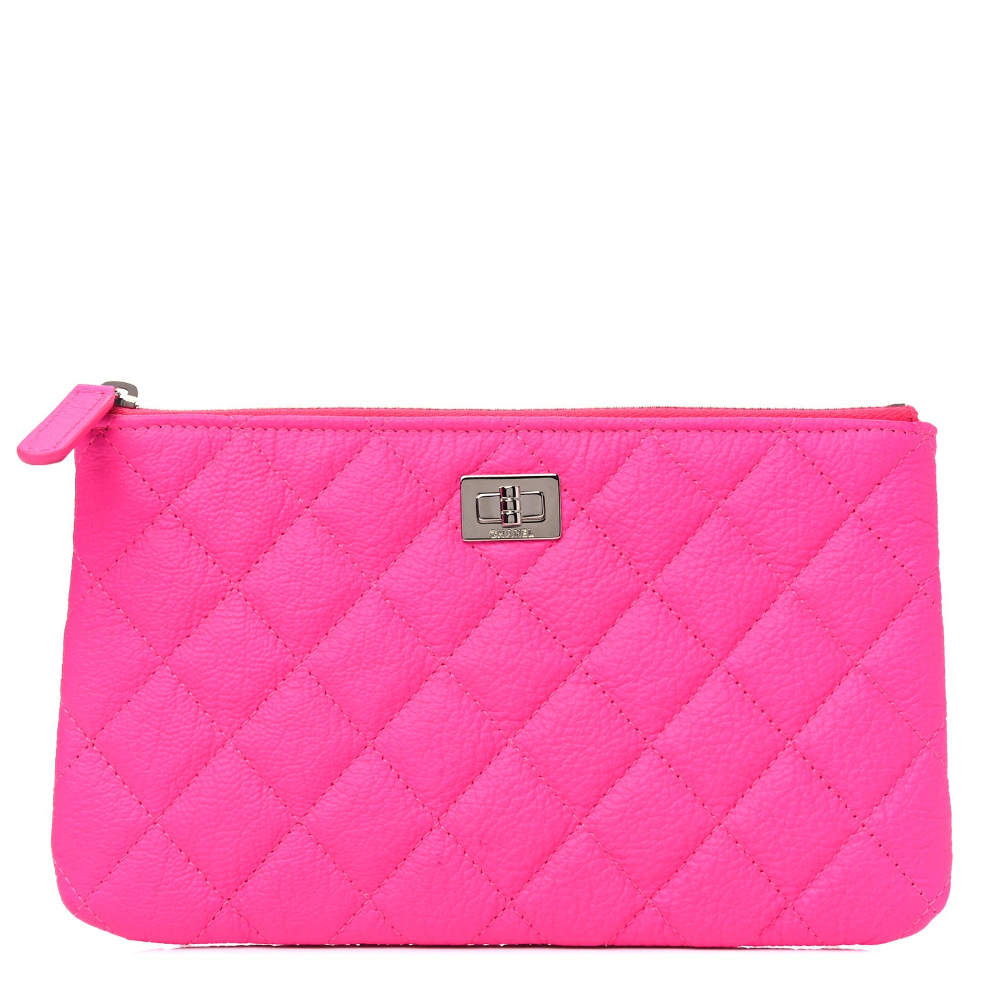 Goatskin Quilted Medium Reissue Cosmetic Case Pink
