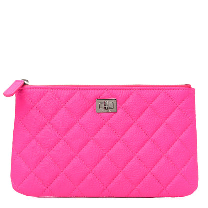 Chanel Goatskin Quilted Medium Reissue Cosmetic Case Pink 1 of 6