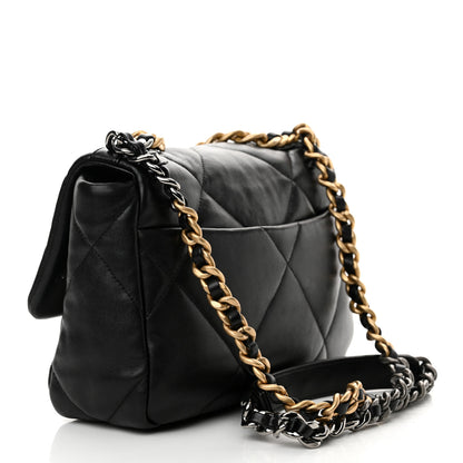 Chanel Lambskin Quilted Medium Chanel 19 Flap Black 3 of 12