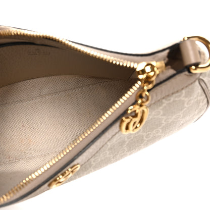 Gucci GG Supreme Monogram Textured Dollar Calfskin Web Small Ophidia GG Handbag Beige Mystic White Oatmeal 5 of 10