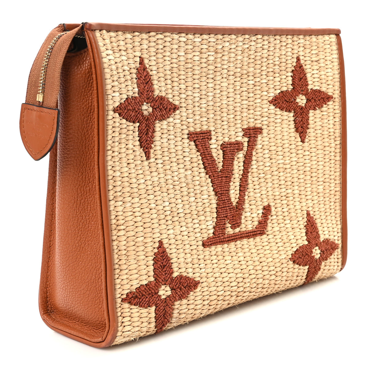 Louis Vuitton Raffia Monogram Giant Toiletry Pouch 26 Tan 3 of 9