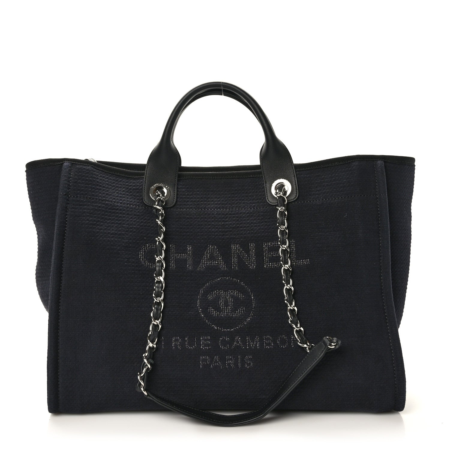 Chanel Mixed Fibers Medium Deauville Tote Black 3 of 12