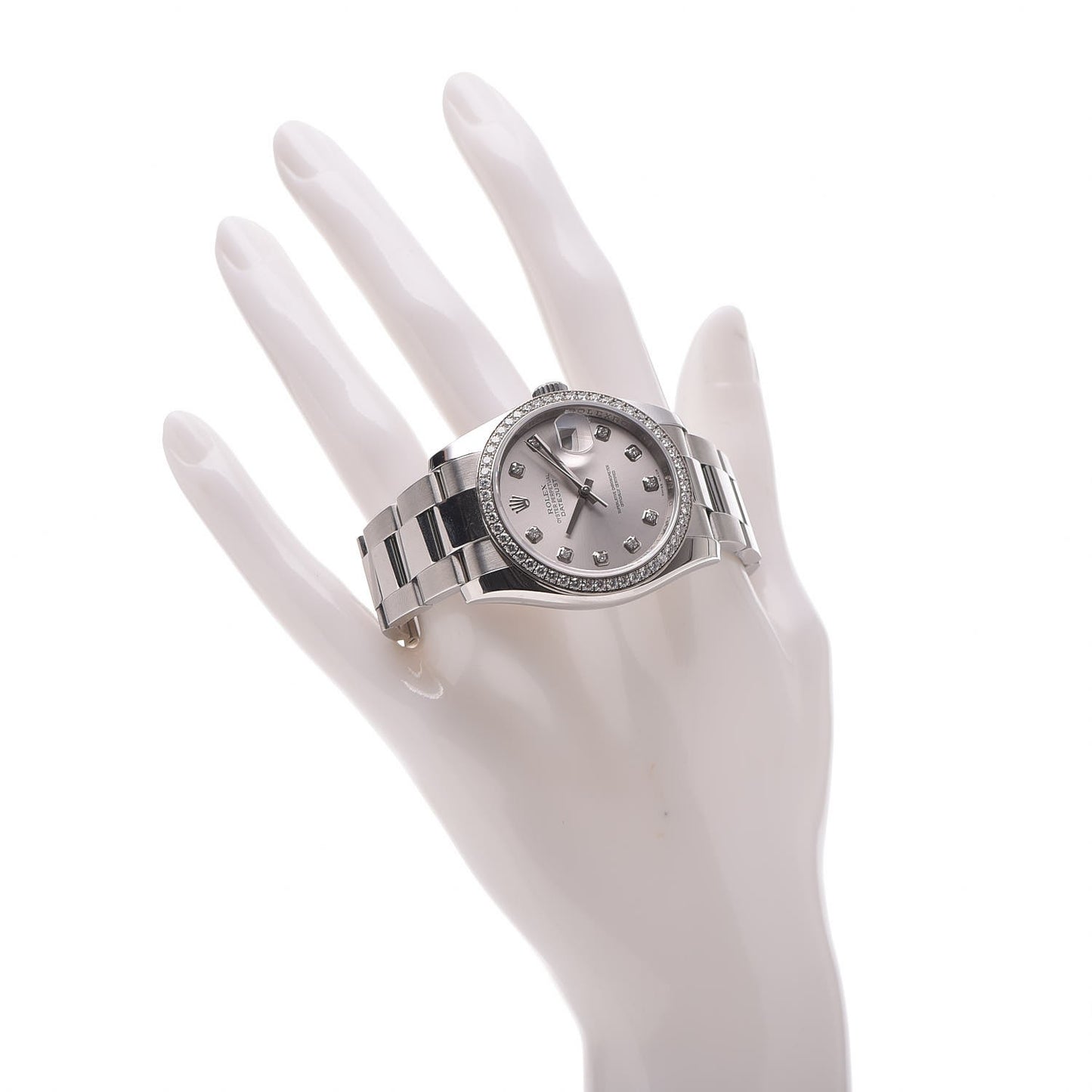 Stainless Steel Diamond 36mm Oyster Perpetual Datejust Watch Silver 116244