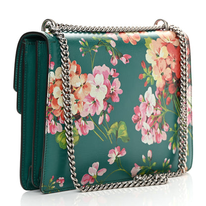 Gucci Calfskin Blooms Print Medium Dionysus Shoulder Bag Bright Emerald Multicolor 3 of 14