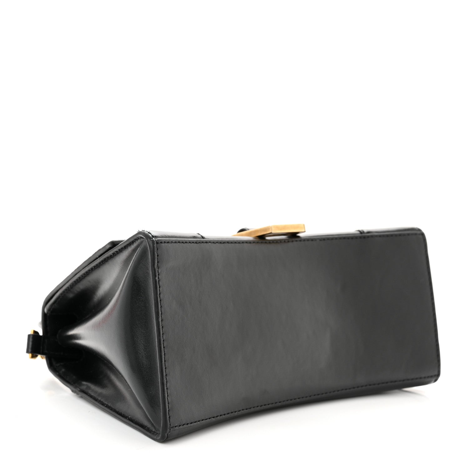 Balenciaga Shiny Box Calfskin Small Hourglass Top Handle Bag Black 4 of 10