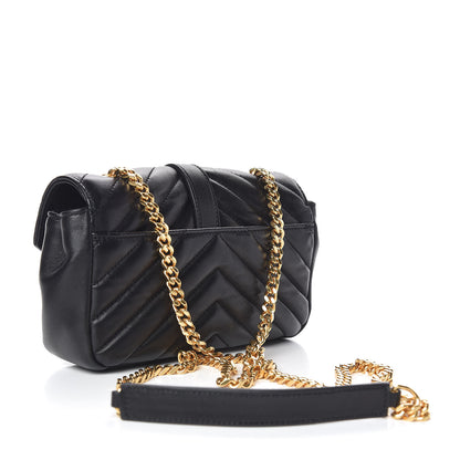 Saint Laurent Calfskin Matelasse Chevron Classic Monogram Baby Chain Bag Black 3 of 10