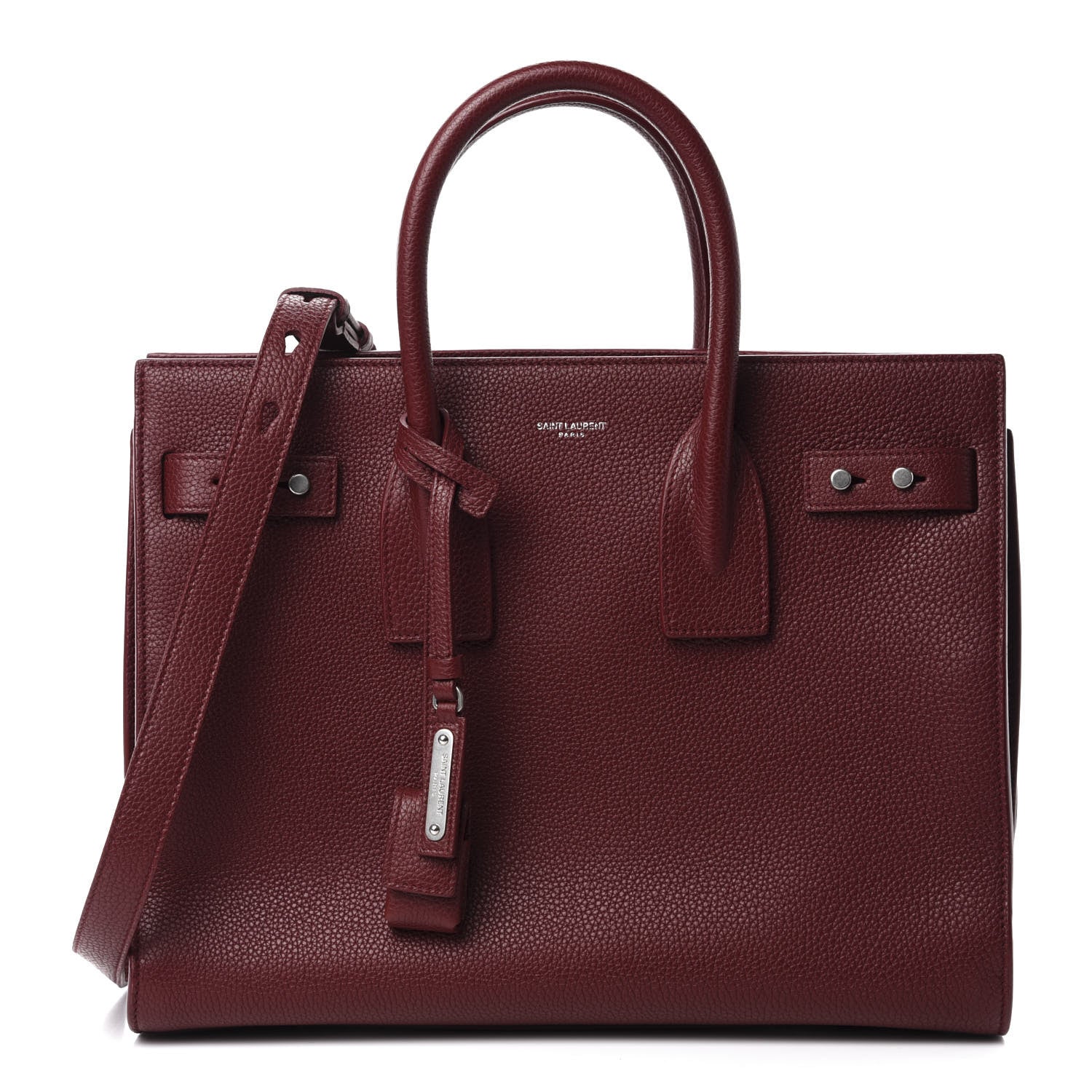 Saint Laurent Grained Calfskin Small Supple Sac De Jour Dark Pallisandre 1 of 10