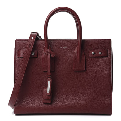 Saint Laurent Grained Calfskin Small Supple Sac De Jour Dark Pallisandre 1 of 10