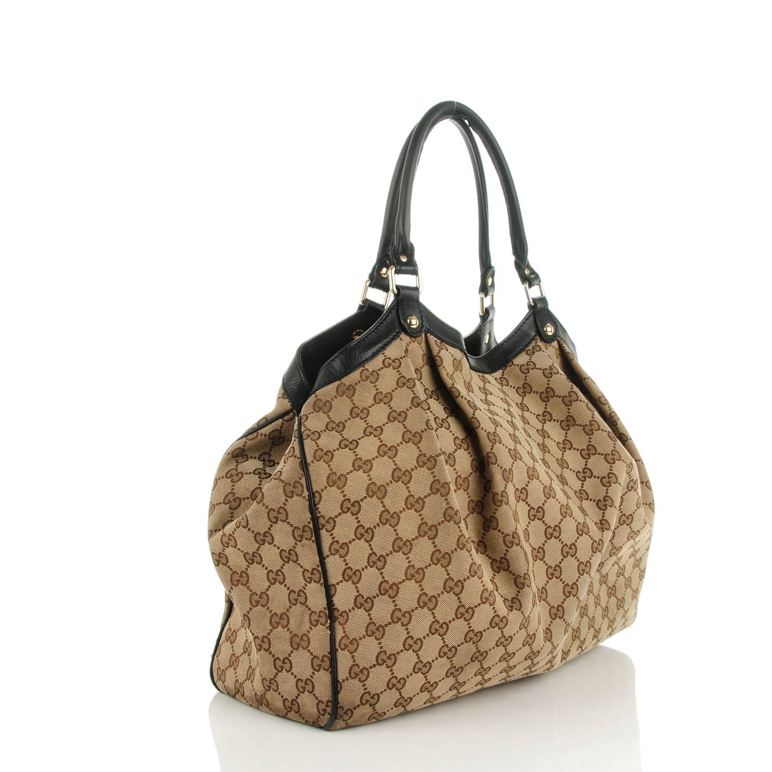 Gucci Monogram Large Sukey Tote Beige Ebony Black 3 of 11