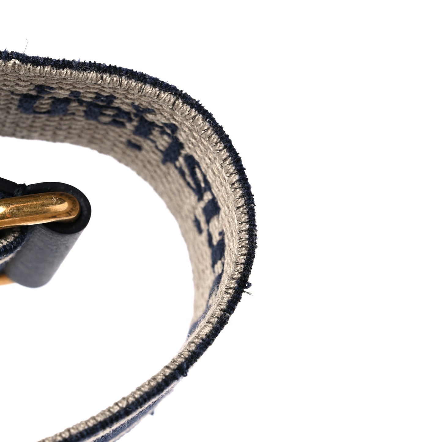 Canvas Embroidered Belt 75 30 Black Beige