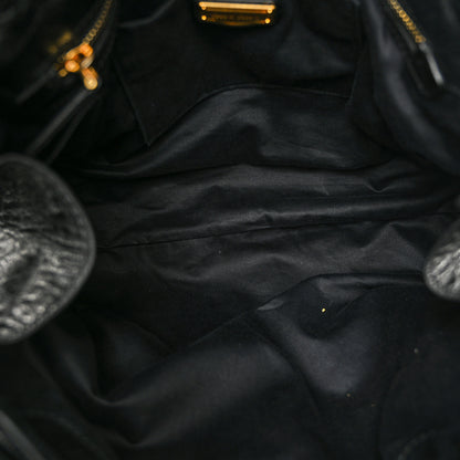 Miu Miu Vitello Lux Peggy Bow Tote Black 5 of 10
