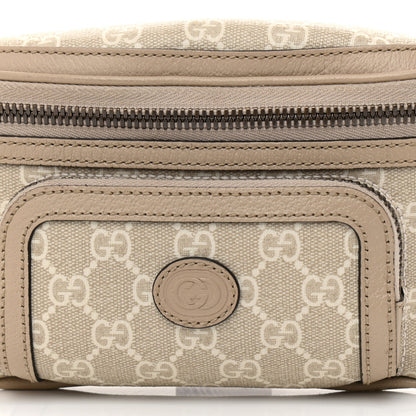 Gucci GG Supreme Monogram Textured Calfskin Web Retro Interlocking G Belt Bag Beige Mystic White Oatmeal 8 of 11