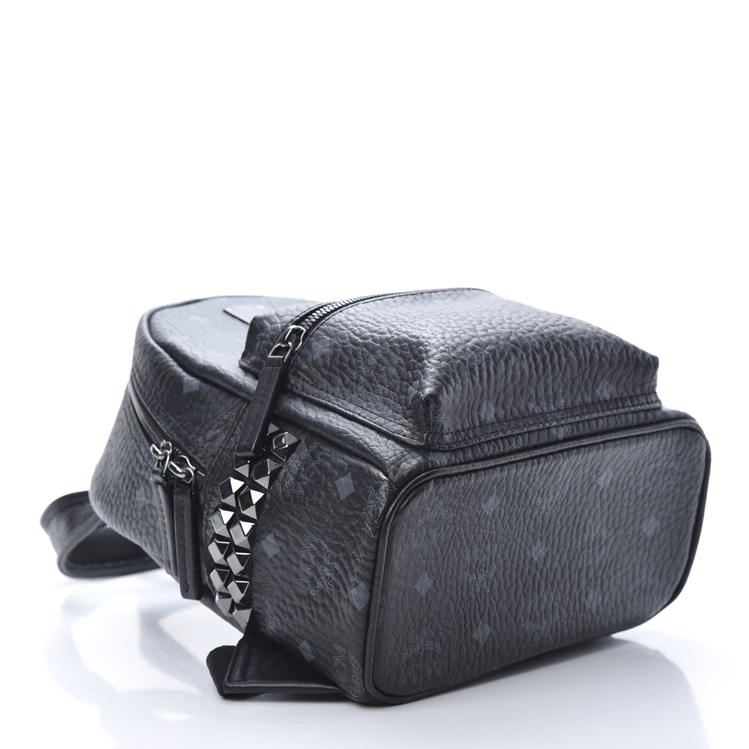 MCM Visetos Side Stud Mini Stark Backpack Black 3 of 9