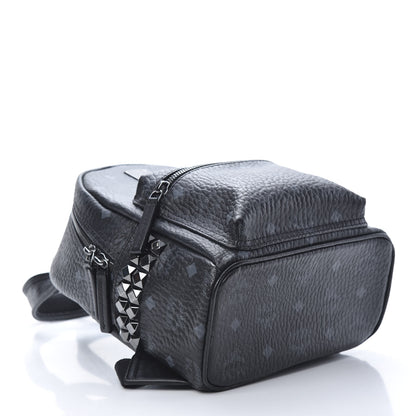 MCM Visetos Side Stud Mini Stark Backpack Black 3 of 9