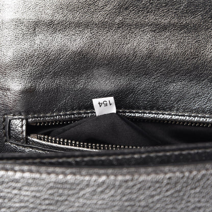 Miu Miu Metallic Goatskin Bandoliera Madras Shoulder Bag Chrome 12 of 13