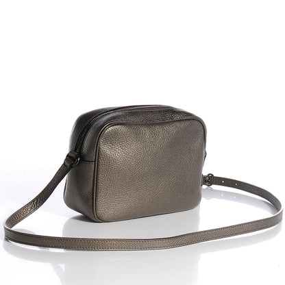 Gucci Metallic Pebbled Calfskin Small Soho Disco Bag Sasso 3 of 7