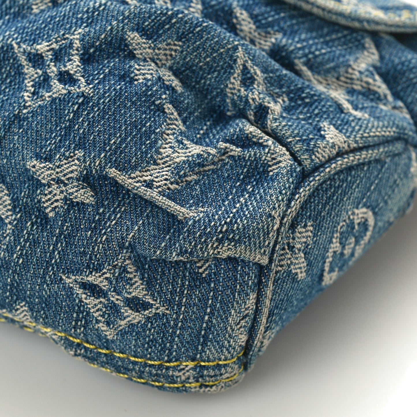 Monogram Denim Mini Pleaty Blue