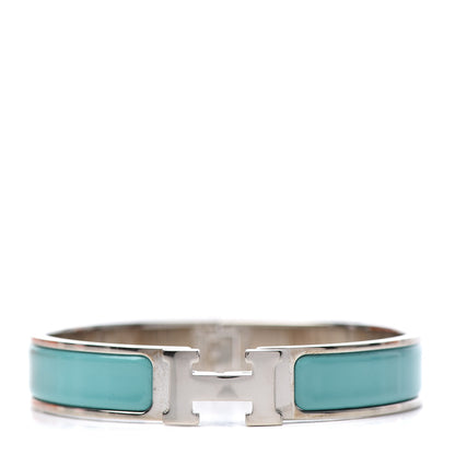 Hermes Enamel Narrow Clic Clac H Bracelet GM Lagon 1 of 5