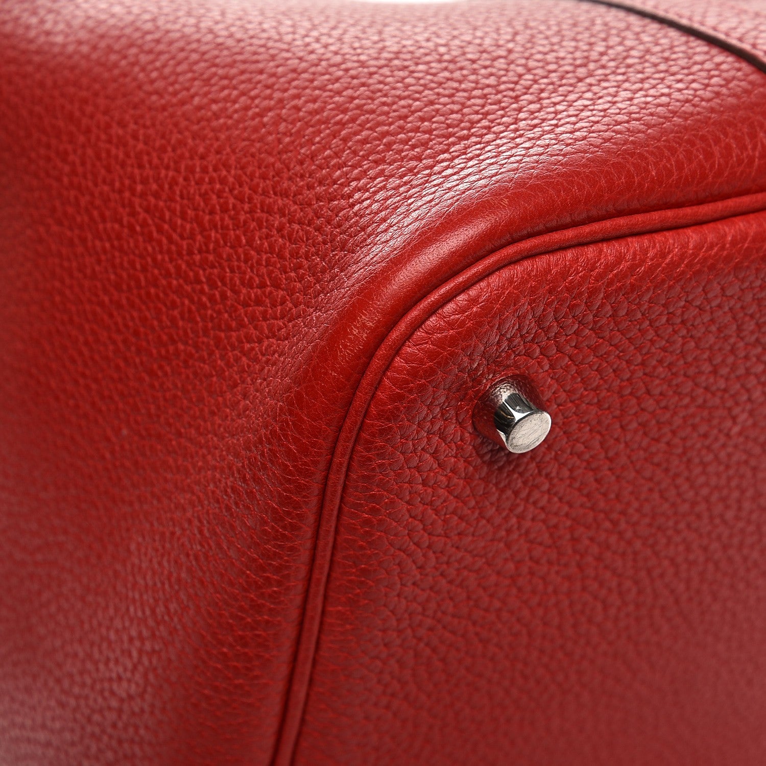 Hermes Taurillon Clemence Picotin Lock 22 MM Rouge Casaque 9 of 10