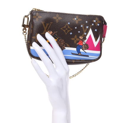 Louis Vuitton Monogram 2018 Christmas Animation Mini Bears Pochette Accessories 2 of 8