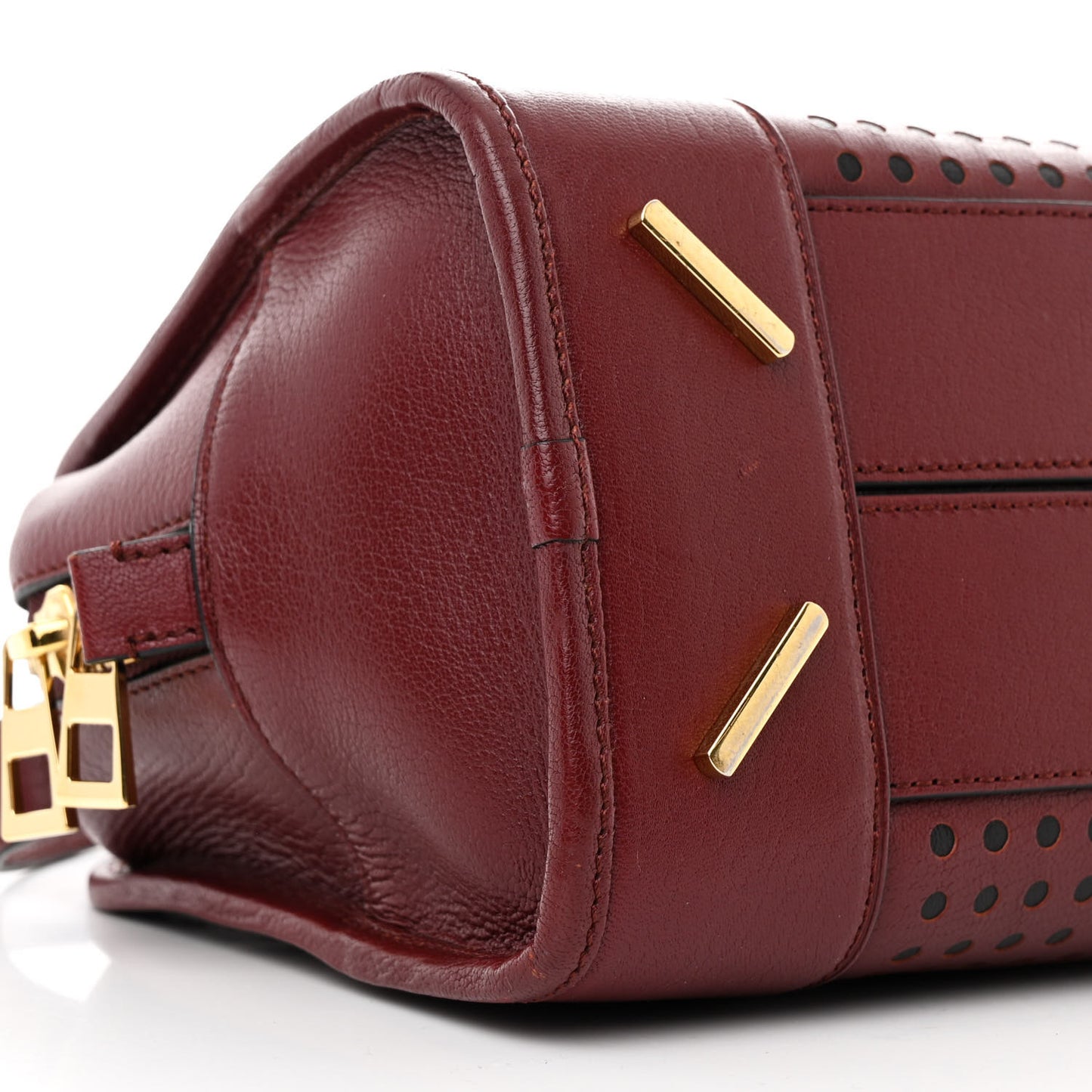 Calfskin Perforated Amazona 28 Berry