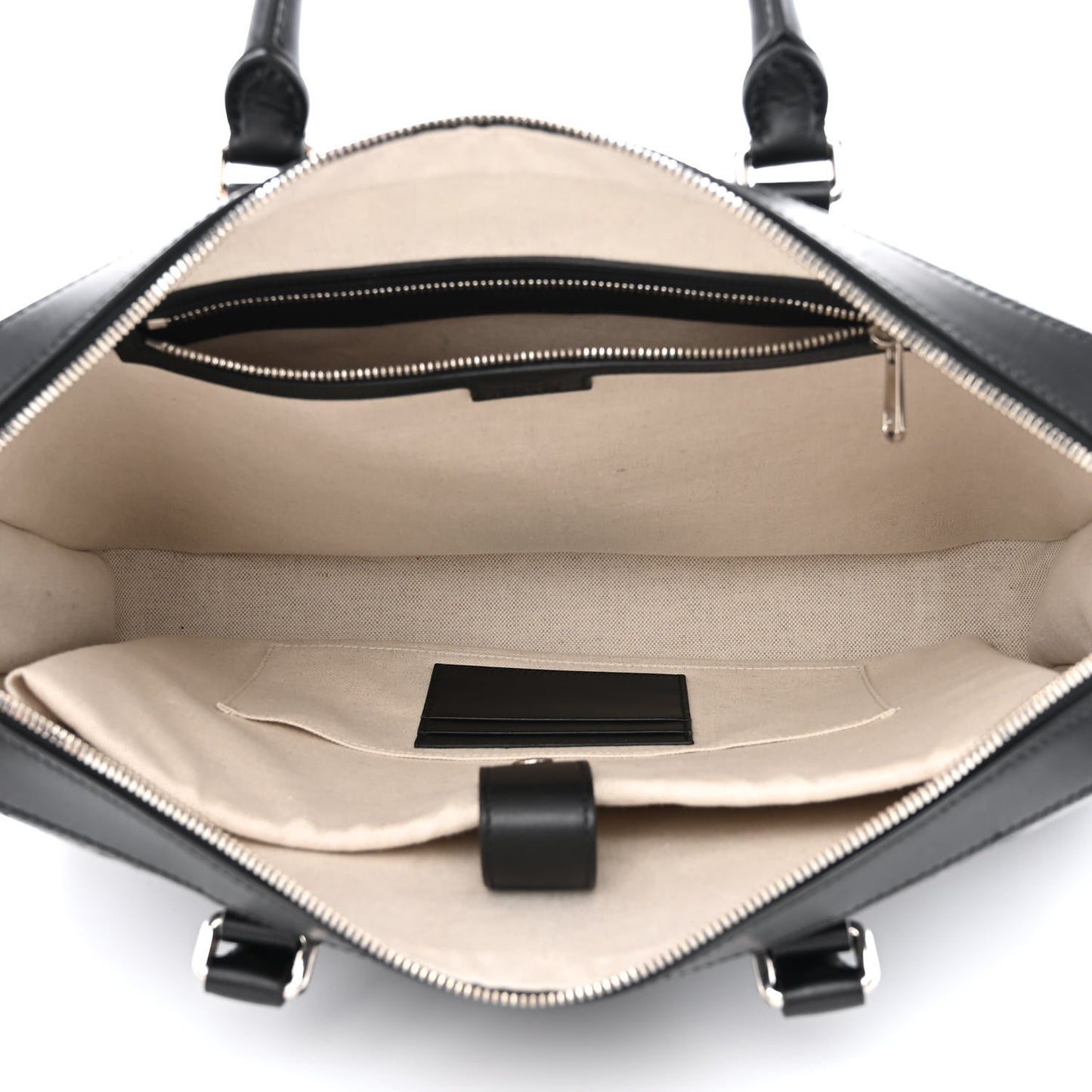 Calfskin GG Tennis Embossed Briefcase Black