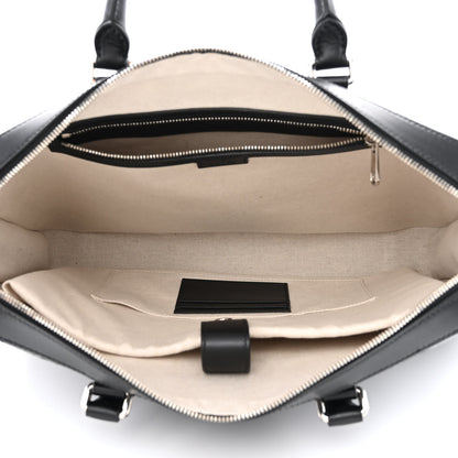 Gucci Calfskin GG Tennis Embossed Briefcase Black 5 of 11