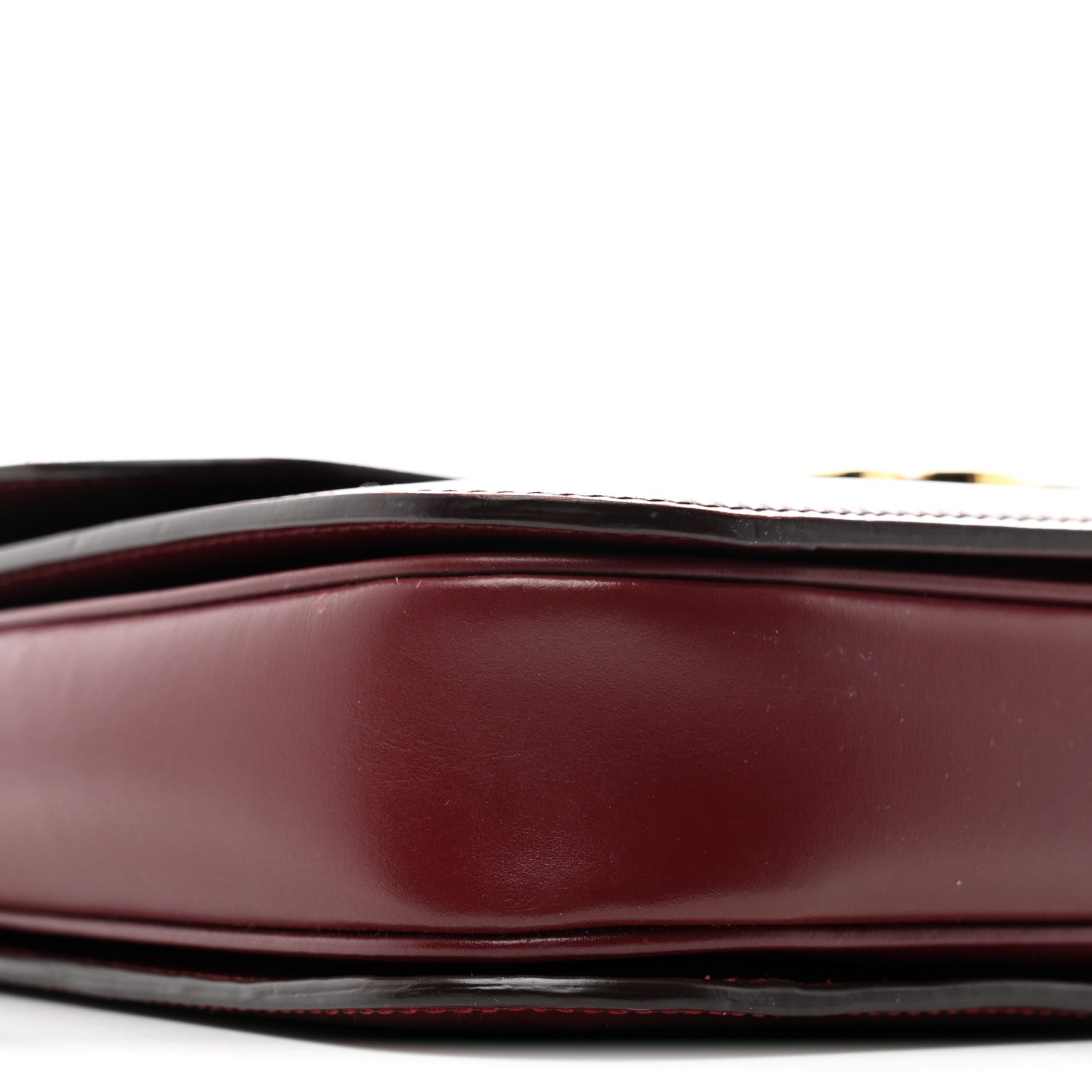 Celine Shiny Calfskin Medium Triomphe Light Burgundy 9 of 10