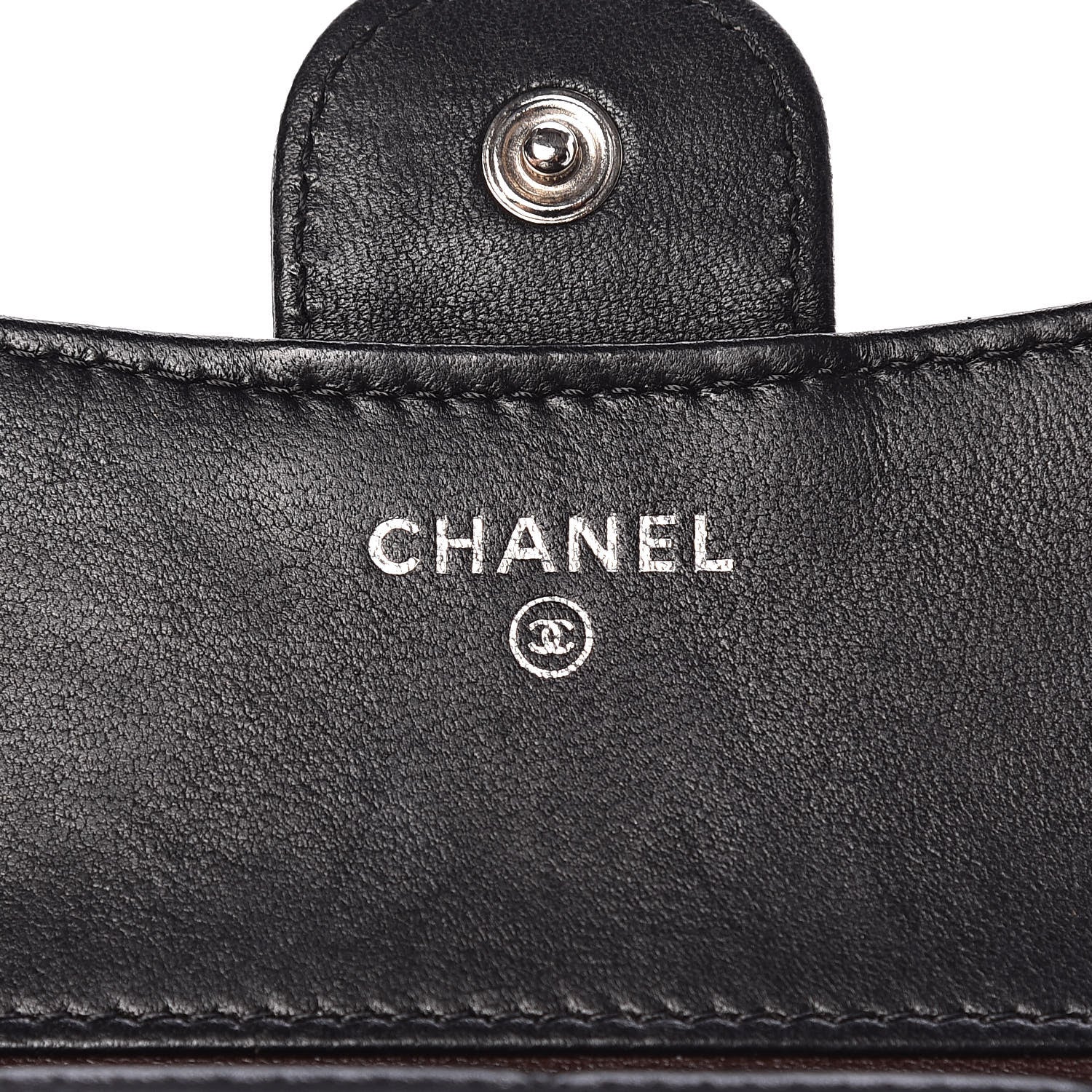 Chanel Lambskin Quilted Small Compact Wallet Black 6 of 8