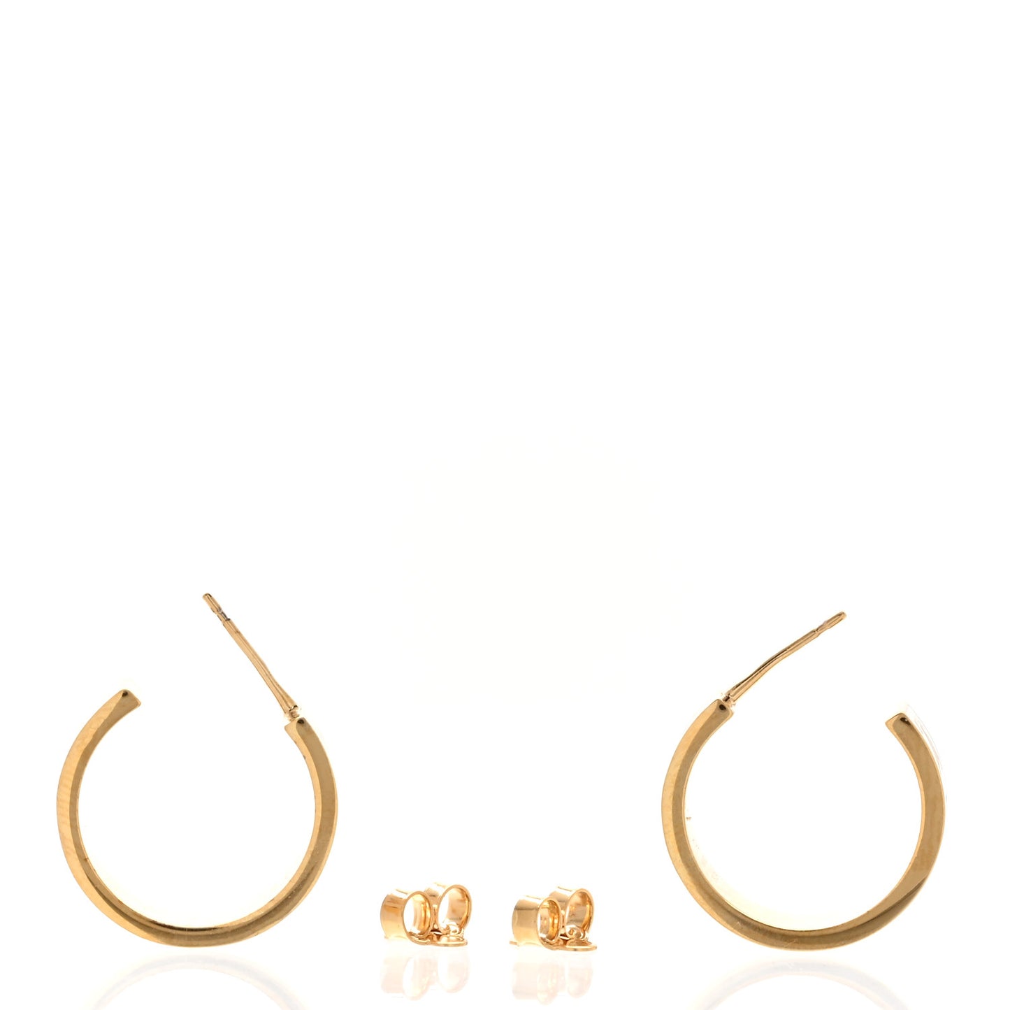 Metal Enamel Hoop Earrings Gold