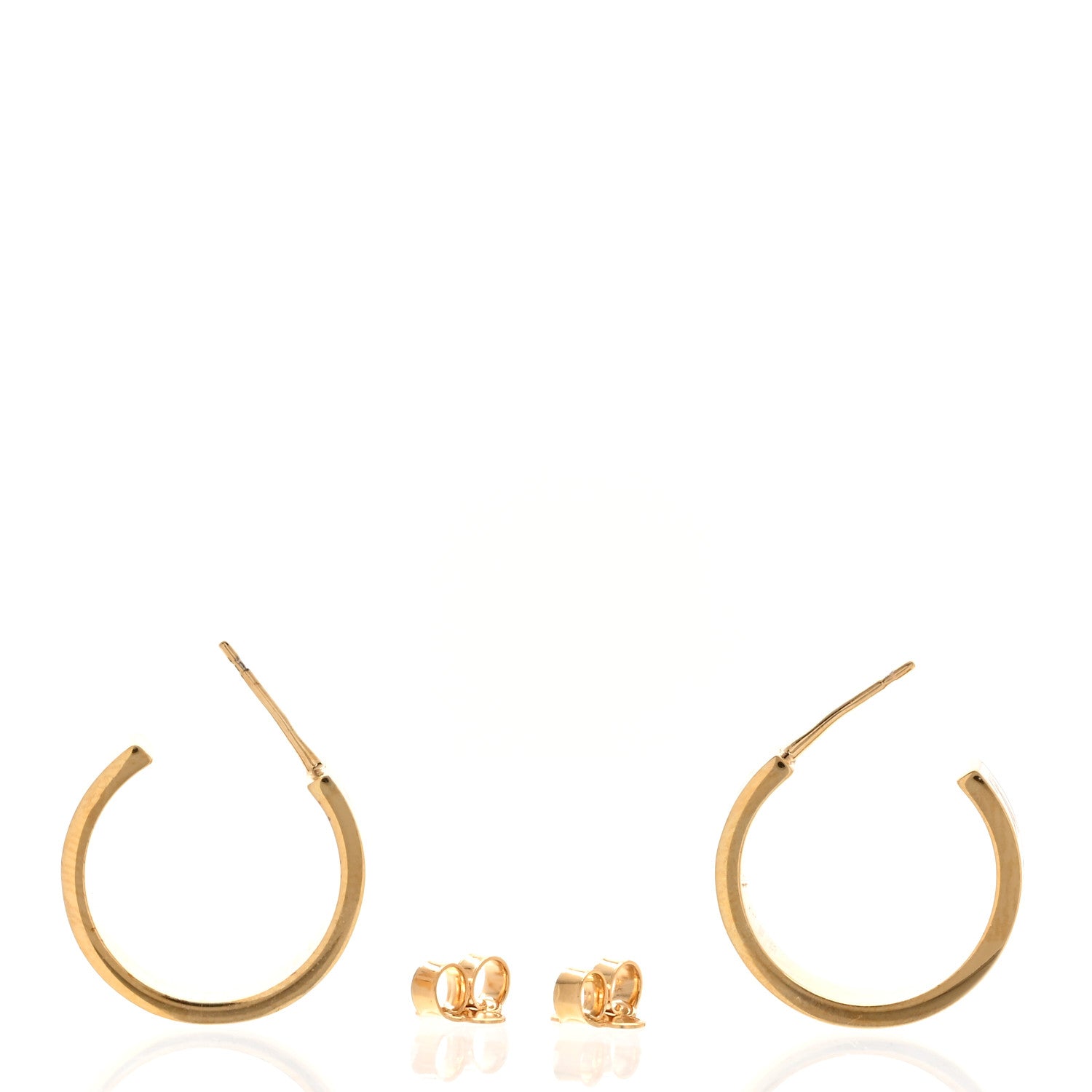 Louis Vuitton Metal Enamel Hoop Earrings Gold 3 of 5