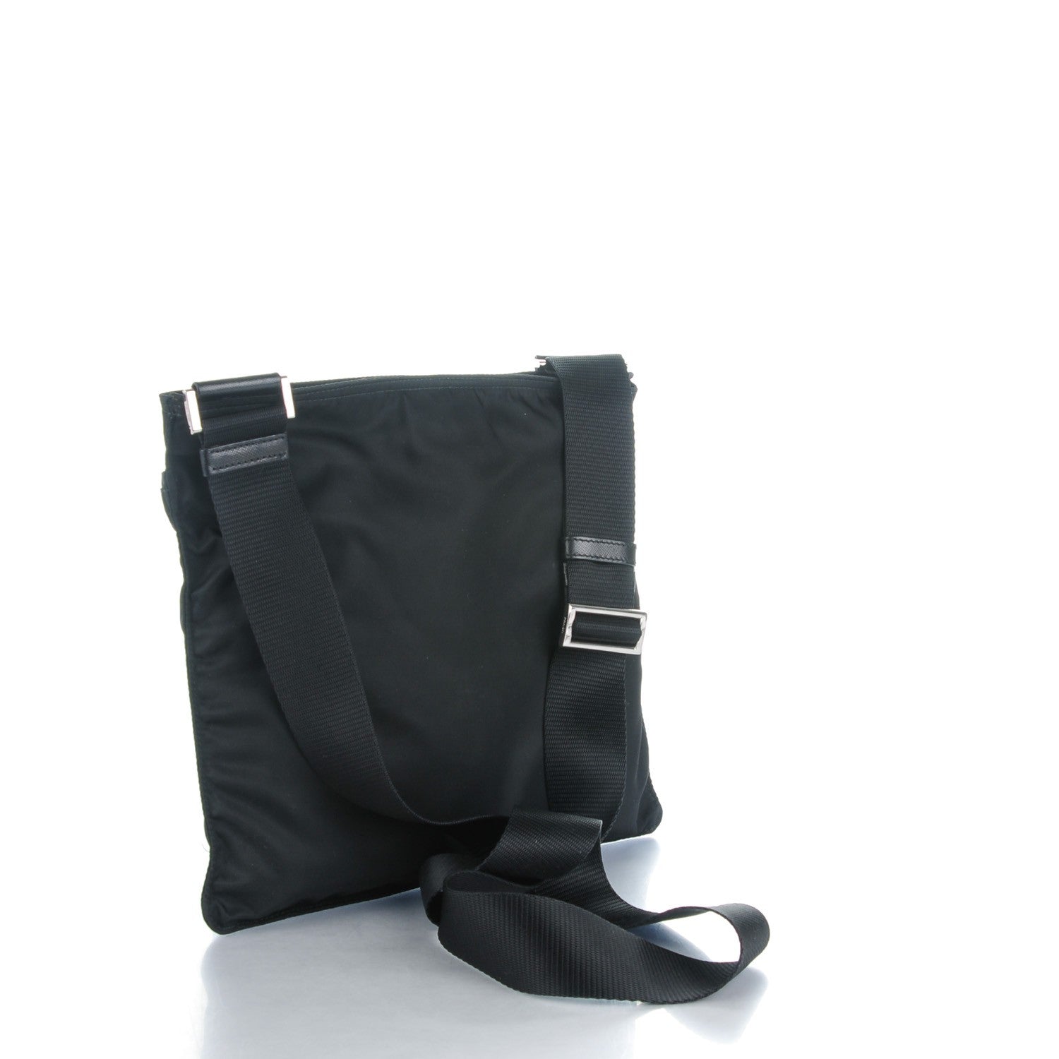 Prada Nylon Vela Flat Messenger Bag Black 3 of 8